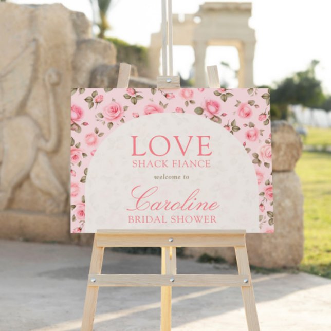 Pretty Love Shack Fiance Bridal Shower Welcome  Foam Board (Creator Uploaded)