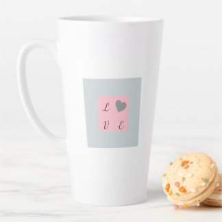 Pretty Love Text Design on a Latte Mug. Latte Mug