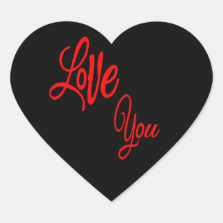 Pretty LOVE YOU sticker. Heart Sticker