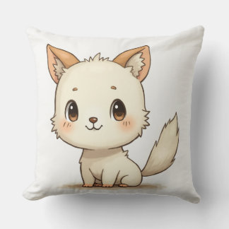 Pretty, lovely, cute little puppy throw pillow