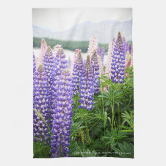 Pretty Lupins @ Lake Tekapo New Zealand Kitchen Towel