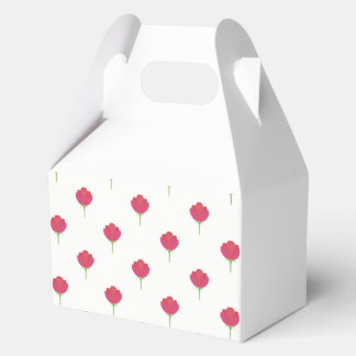 Pretty lush pink tulips pattern favor boxes