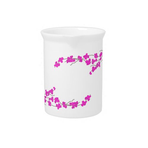 Pretty Magenta Blossoms Beverage Pitcher