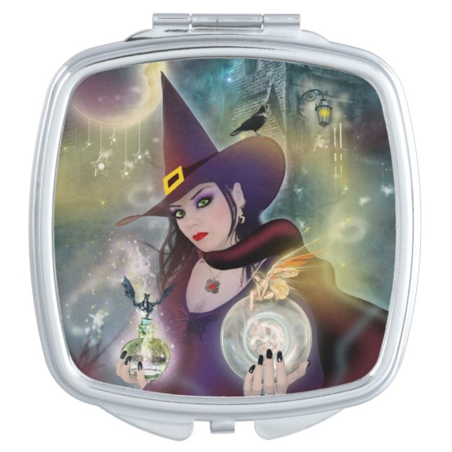 Pretty Magical Witch Compact Mirror (Front)