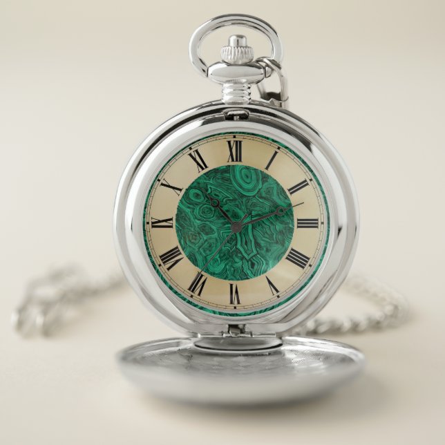 pretty malachite pocket watch (Inside)