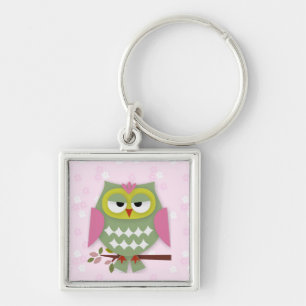 Pretty Mama Owl Keychain