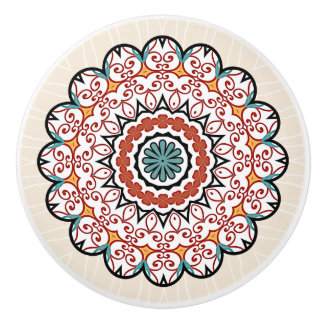 Pretty Mandala Ceramic Knob