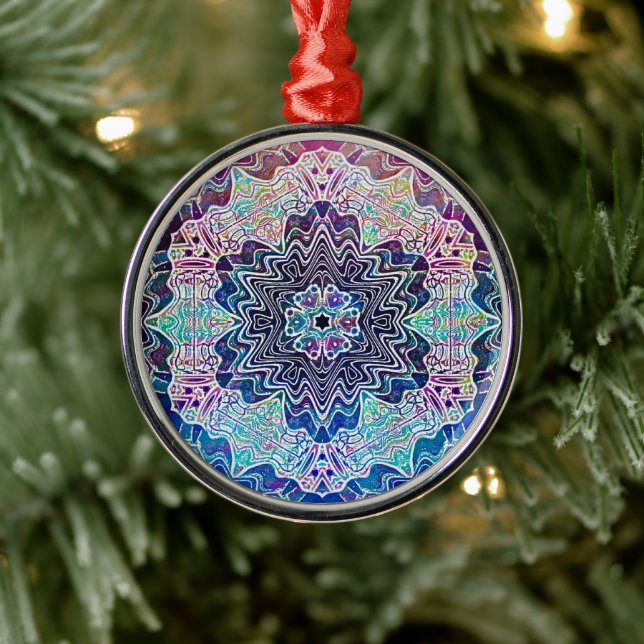Pretty mandala metal ornament (Tree)
