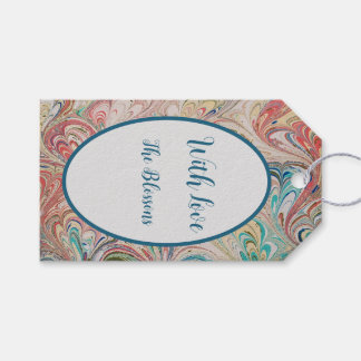 Pretty Marbled Paper Personalized Gift Tag