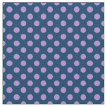 Pretty Mauve and Navy Blue Polka Dots Fabric