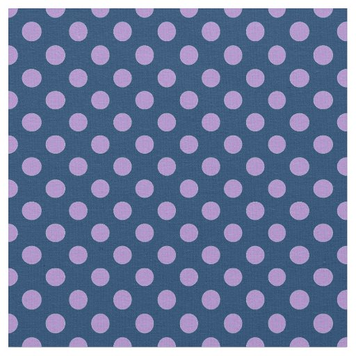 Pretty Mauve and Navy Blue Polka Dots Fabric