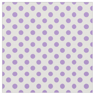 Pretty Mauve and White Polka Dots Violets Fabric