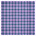 Pretty Mauve, Navy Blue Check Gingham Fabric