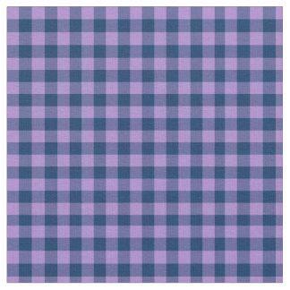 Pretty Mauve, Navy Blue Check Gingham Fabric