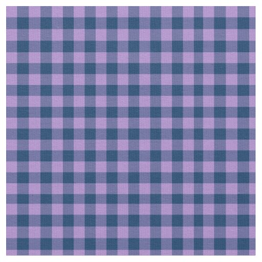 Pretty Mauve, Navy Blue Check Gingham Fabric