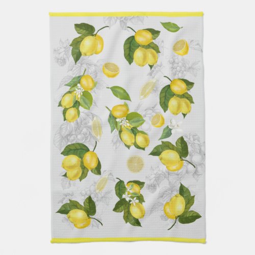 Pretty mediteranean Lemon Kitchen Towel