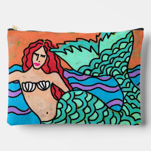 Pretty Mermaid Abstract Painting Accessory Pouch