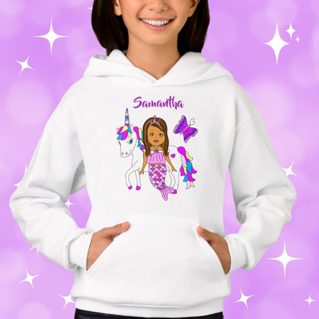Pretty Mermaid and Unicorn Personalized Shirt (Creator Uploaded)