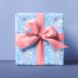 Pretty Mermaid Glitter Sparkle Wrapping Paper