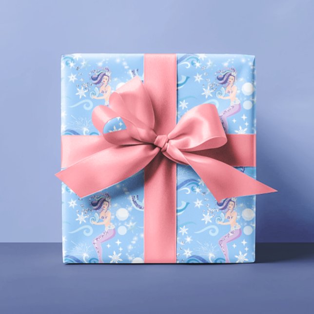 Pretty Mermaid Glitter Sparkle Wrapping Paper (Creator Uploaded)
