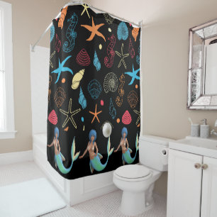Pretty mermaid shower curtain