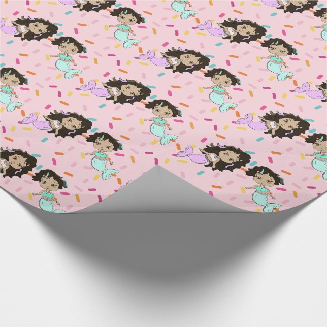 Pretty Mermaids and Candy Sprinkles Gift Wrap (Corner)