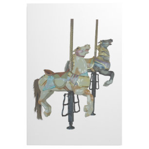 Pretty Merry Go Round Carousel Horse Gallery Wrap