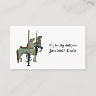 Pretty Merry Go Round Carousel Horses Business Card