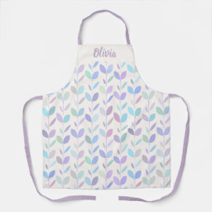 Pretty Mid Century Modern Leaf Pattern Apron
