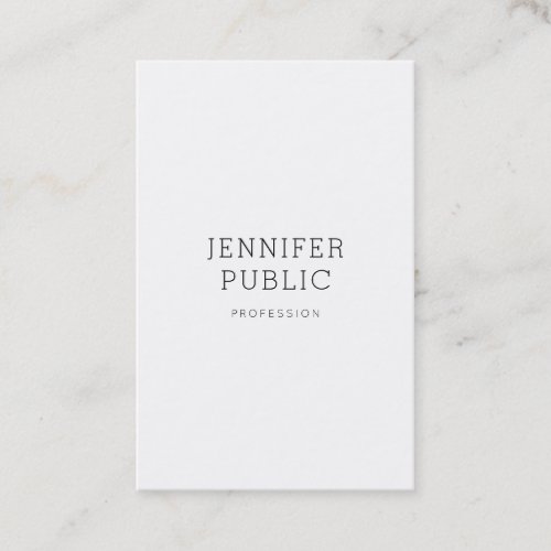 Pretty Minimalist Design Professional Plain Luxury Business Card