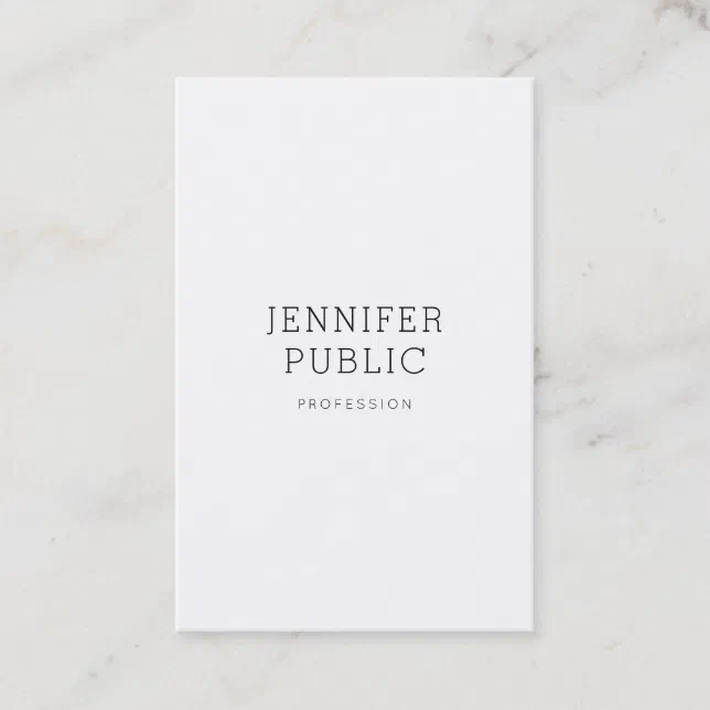 Pretty Minimalist Design Professional Plain Luxury Business Card | Zazzle