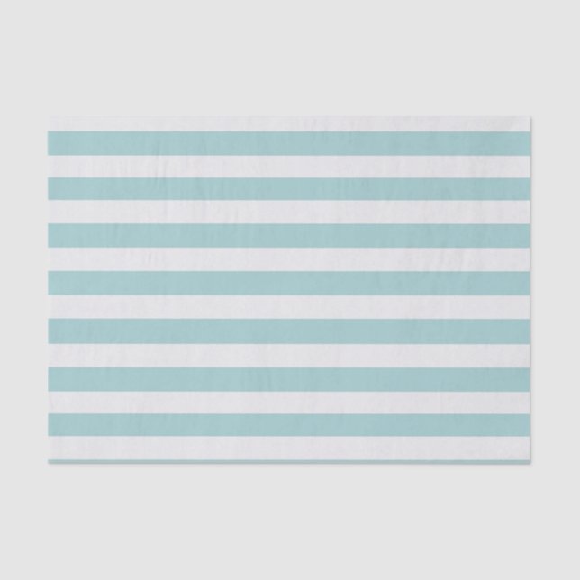 Pretty Mint and White Stripes Tissue Paper (Front)