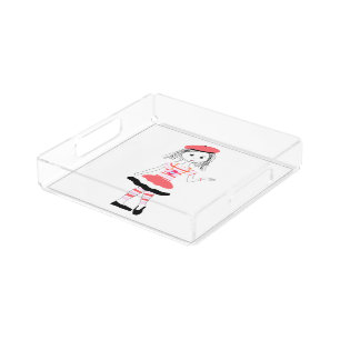 Pretty Miss Fashionista Acrylic Tray