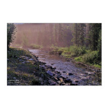 Pretty Misty Creek Sunrise Montana-Alberta Parks