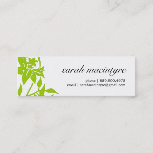 Pretty Mod Flower Mini Calling Cards Business Card Template