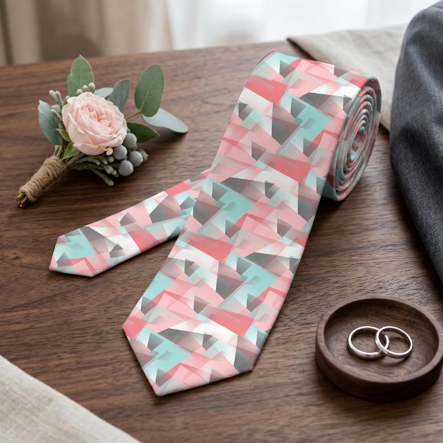 Pretty Modern Abstract Geometric Art Pattern Neck Tie (Creator Uploaded)