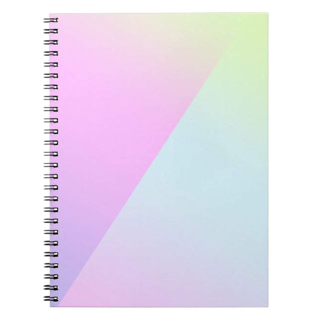 Pretty Modern colorful gradient Watercolor Rainbow Notebook (Front)