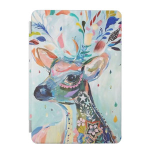 Pretty Modern Deer Art Flower Antlers iPad Mini Cover