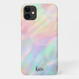 Pretty Modern Faux Iridescent Name I phone Case