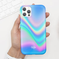 Pretty Modern Faux Iridescent w/ Name