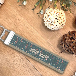 Pretty Modern Floral Inspirivity Wrist Wrist Keychain