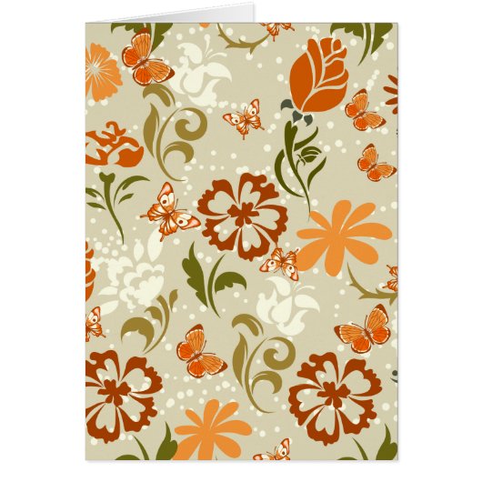 Pretty Modern Floral Pattern Cards (Front)