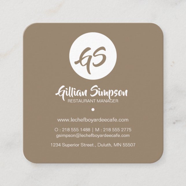 Pretty Modern Flower Pattern Business Card (Front)