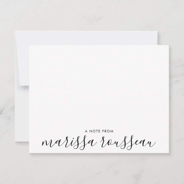 Pretty Modern Handwritten A Note From Script Name (Front)