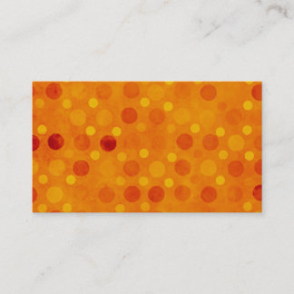 Pretty Modern Orange and Yellow Polka Dots Pattern Business Card