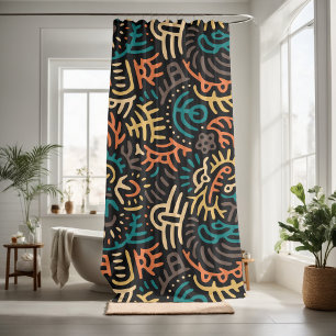 Pretty modern pattern decorative eye-catching  shower curtain
