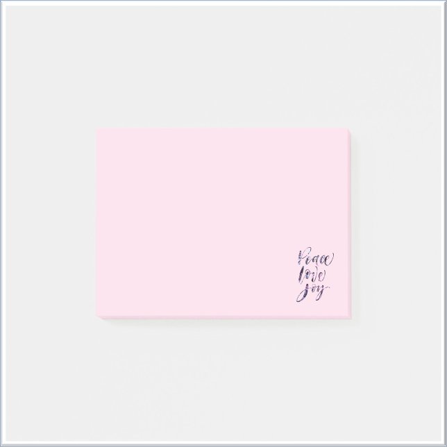 Pretty Modern Peace Love Joy Post-it Notes (Creator Uploaded)