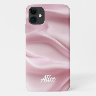 Pretty Modern Pink Iridescent w/ Name Case-Mate iPhone 11 Case