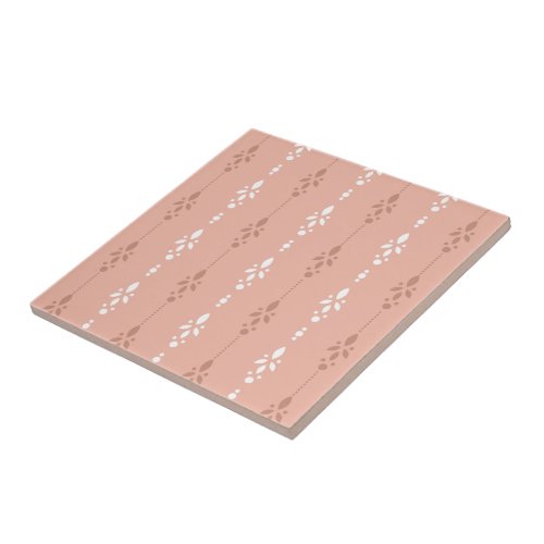 Pretty modern salmon pink ceramic tile
