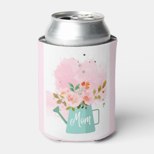 Pretty Mom Can Cooler with Flowers (Can Front)
